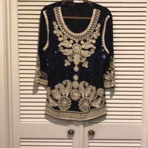 Exquisite sequined blouse